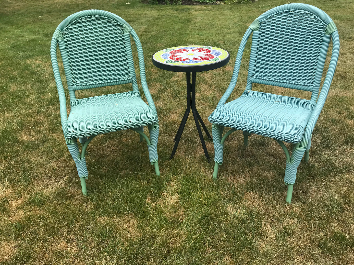 Flower Mosaic Side Table