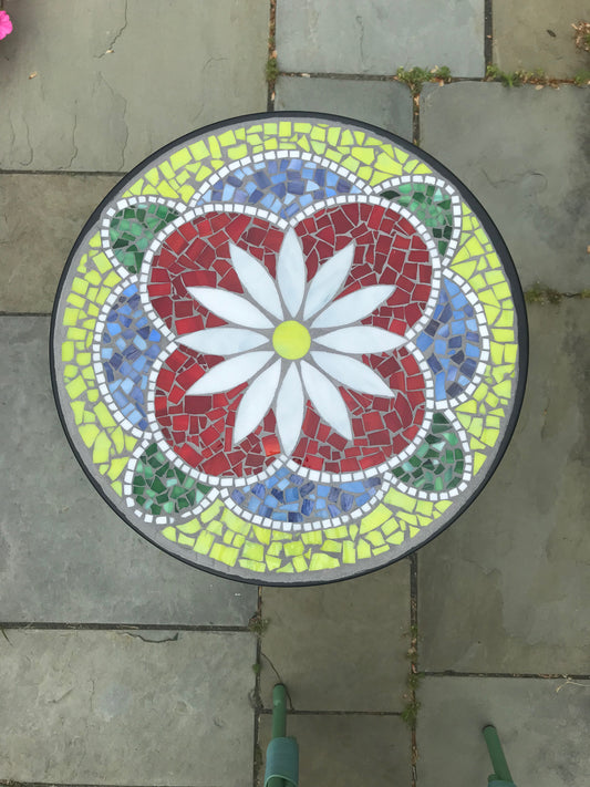 Flower Mosaic Side Table