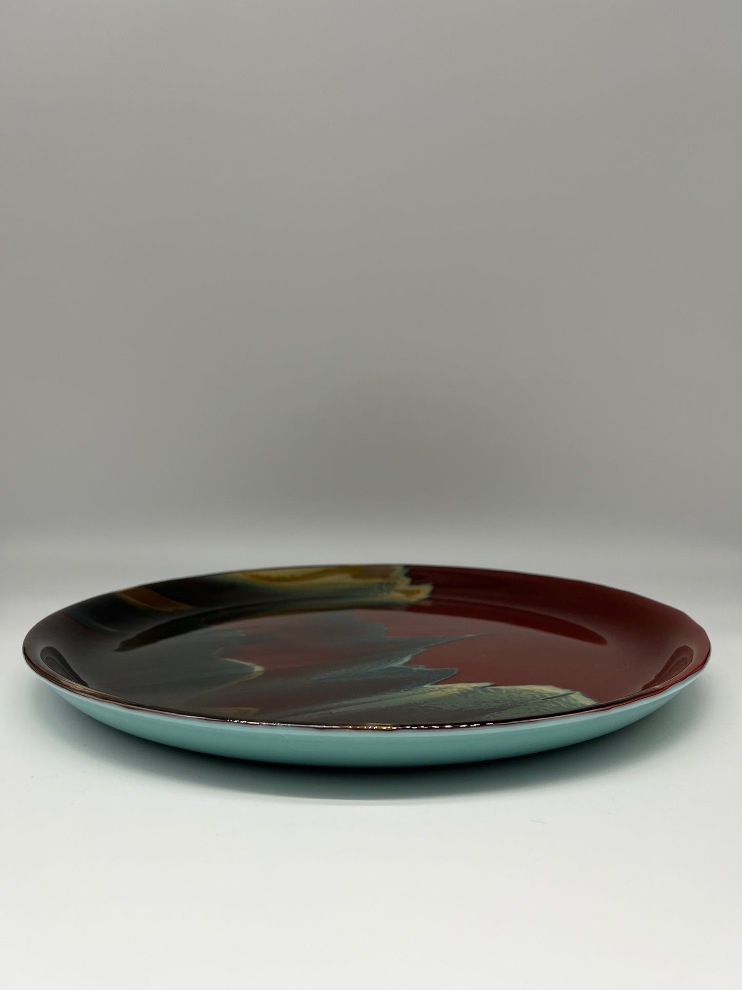 Red Reactive Round Platter